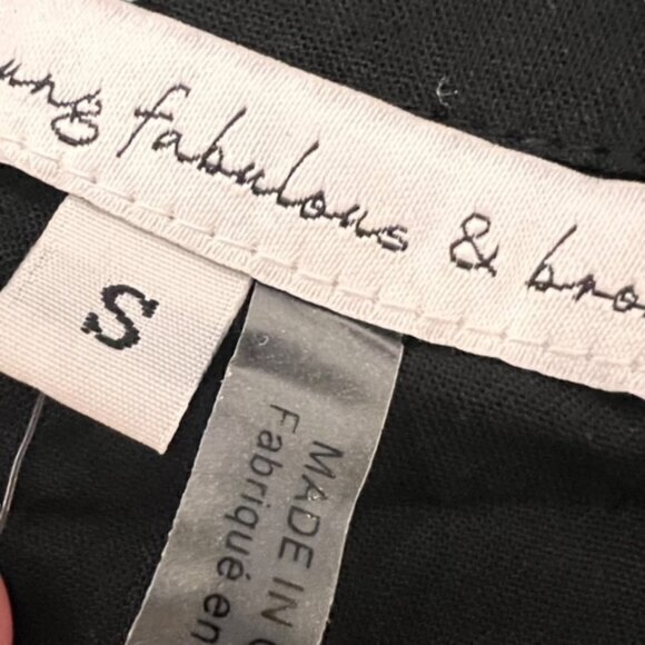 $70‎ Young Fabulous & Broke Women's Black Sheer Blouse Loop Button High-Lo NWT - Picture 8 of 16